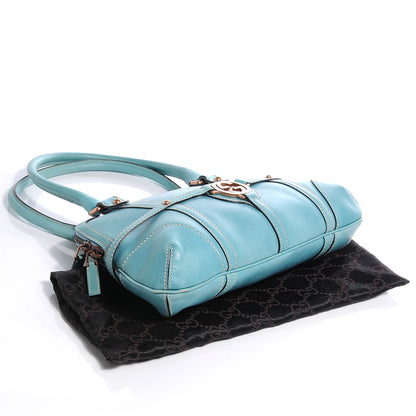 Gucci Leather Reins Tote Turquoise 4 of 9