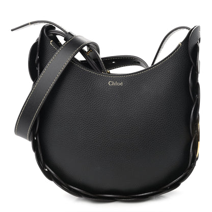 Chloe Small Grain Smooth Calfskin Small Darryl Hobo Black 1 of 12