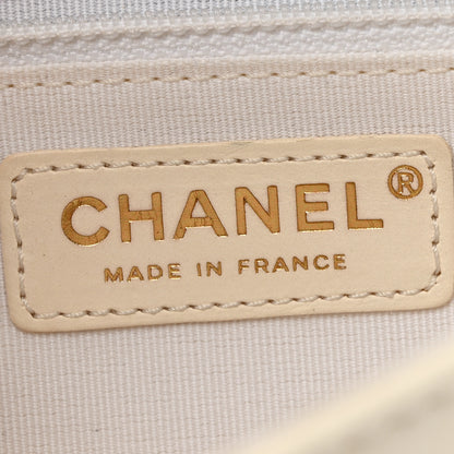 Chanel Shiny Crumpled Calfskin Quilted Top Handle Flap White 6 of 14