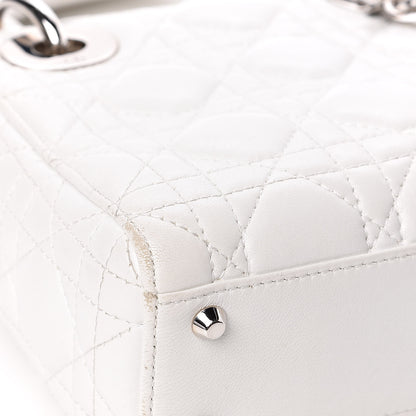 Christian Dior Lambskin Cannage Mini Lady Dior White 7 of 14