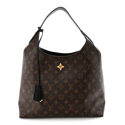 Louis Vuitton Monogram Flower Hobo Black 1 of 9