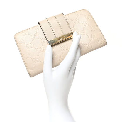 Gucci Guccissima Ladies Web Long Wallet Off White 2 of 18