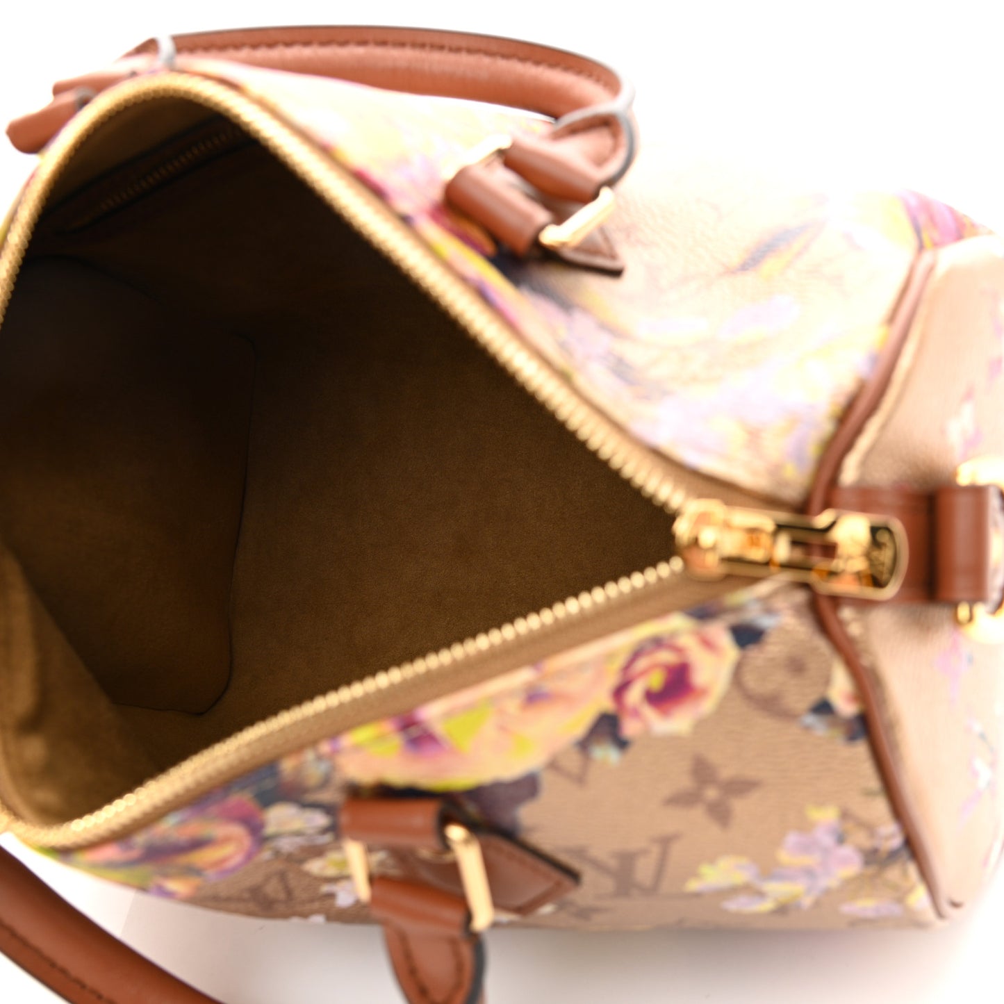 Metallic Monogram LV Garden Speedy Bandouliere 25 Gold