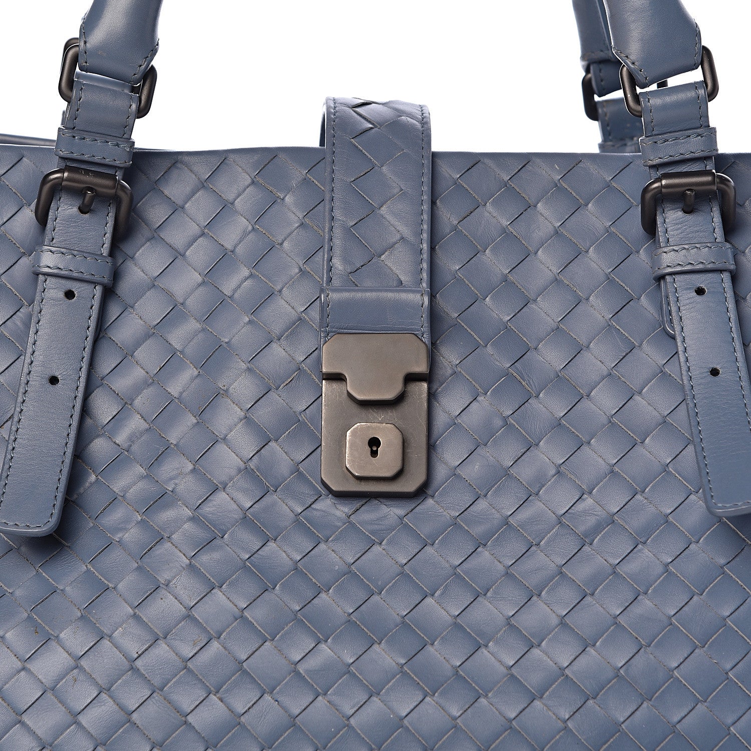 Bottega Veneta Nappa Intrecciato Medium Roma Tote Baltic Blue 15 of 23