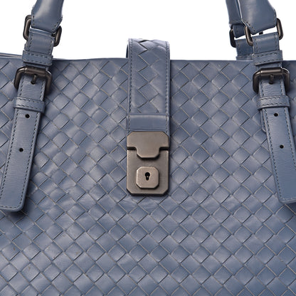 Bottega Veneta Nappa Intrecciato Medium Roma Tote Baltic Blue 15 of 23
