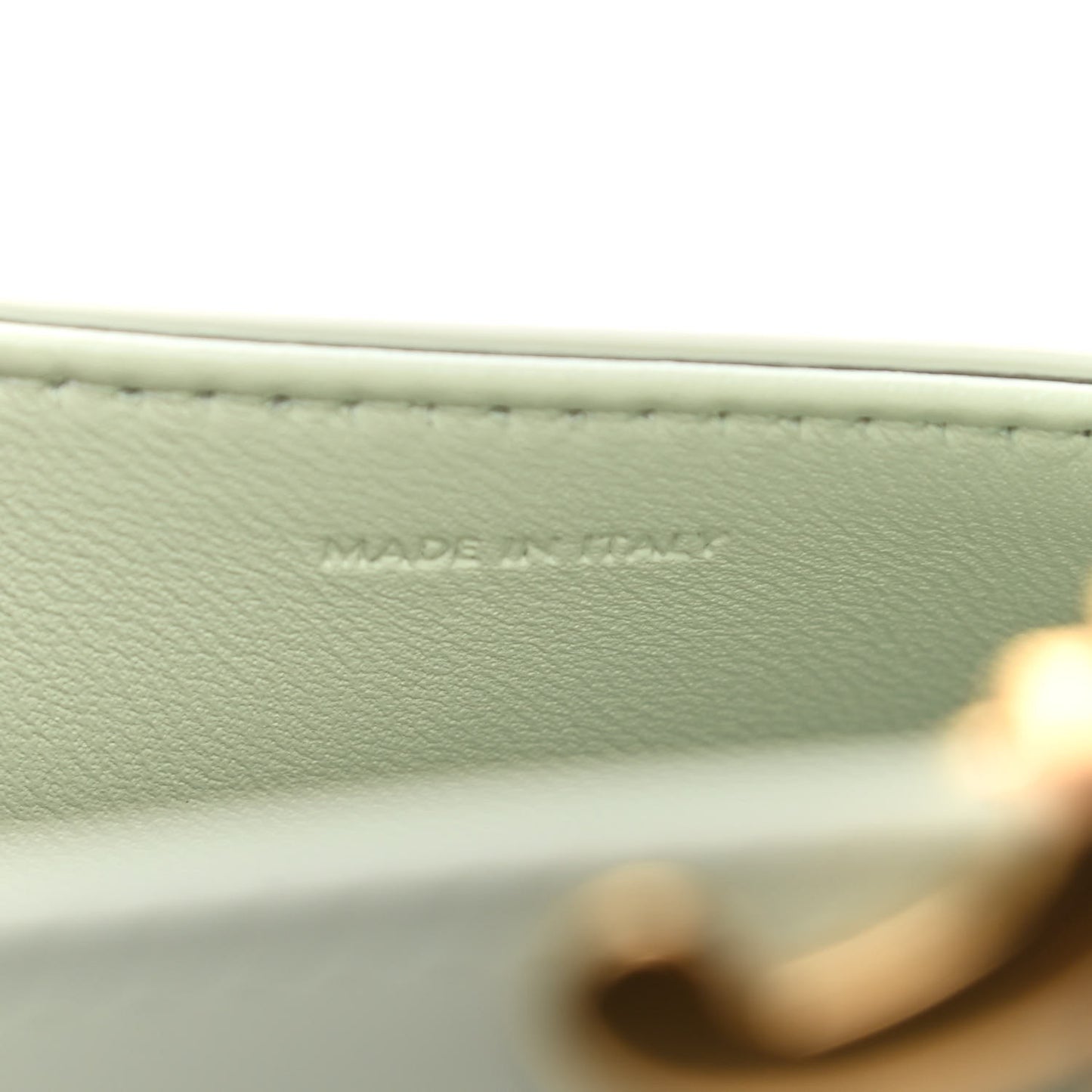 Shiny Calfskin Triomphe Chain Shoulder Bag Jade