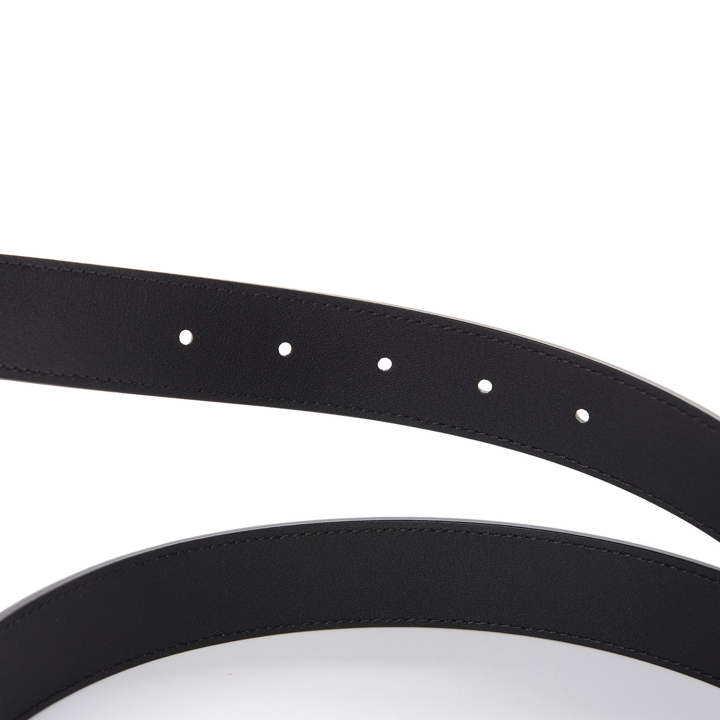 Moon Calfskin Double G 30mm Belt 105 42 Black