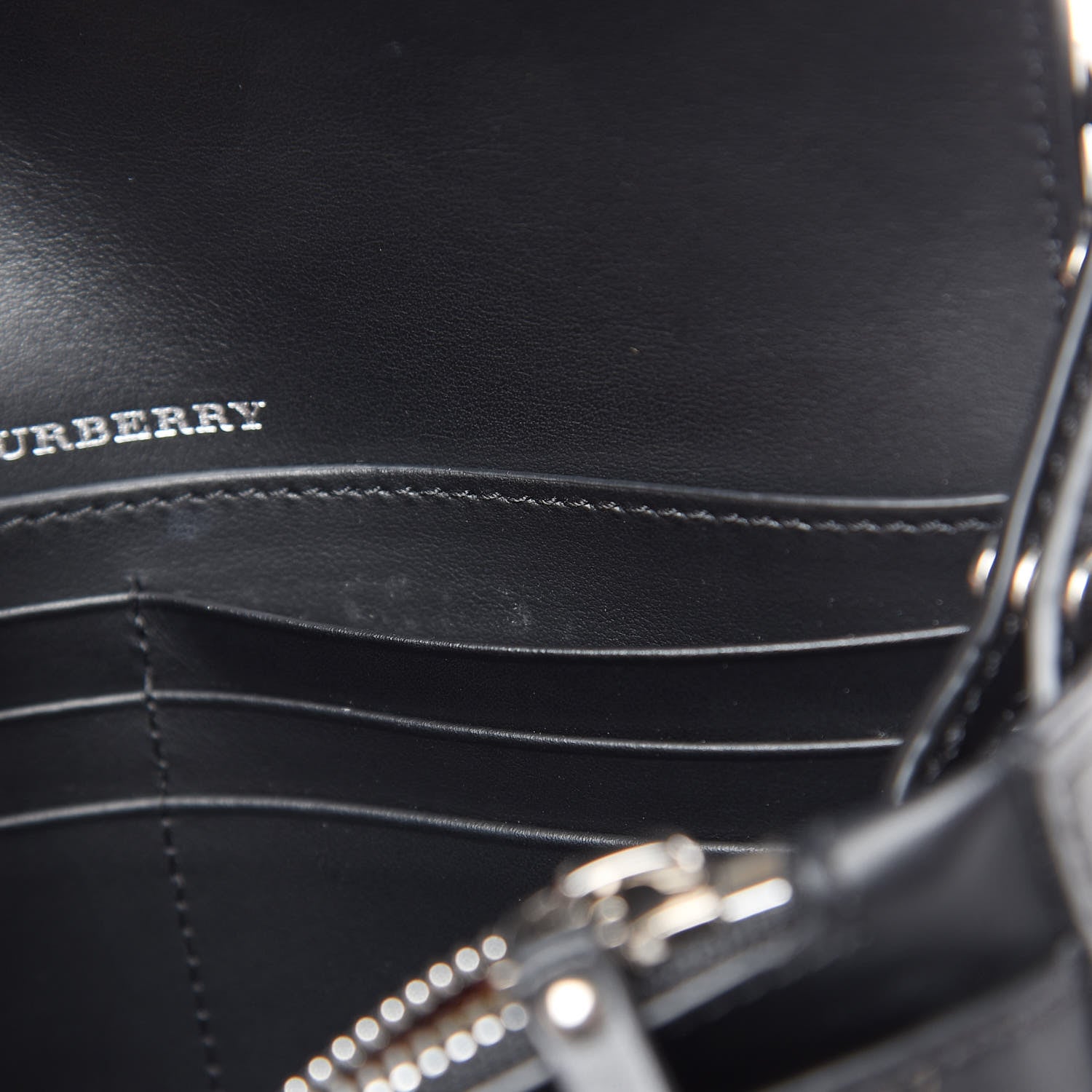 Burberry Calfskin Perforated Logo Hampshire Crossbody Black 11 of 13