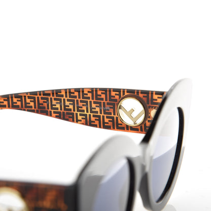 Fendi Acetate F is Fendi FF Oversized Butterfly Sunglasses FF 0306/S Black Havana 6 of 8