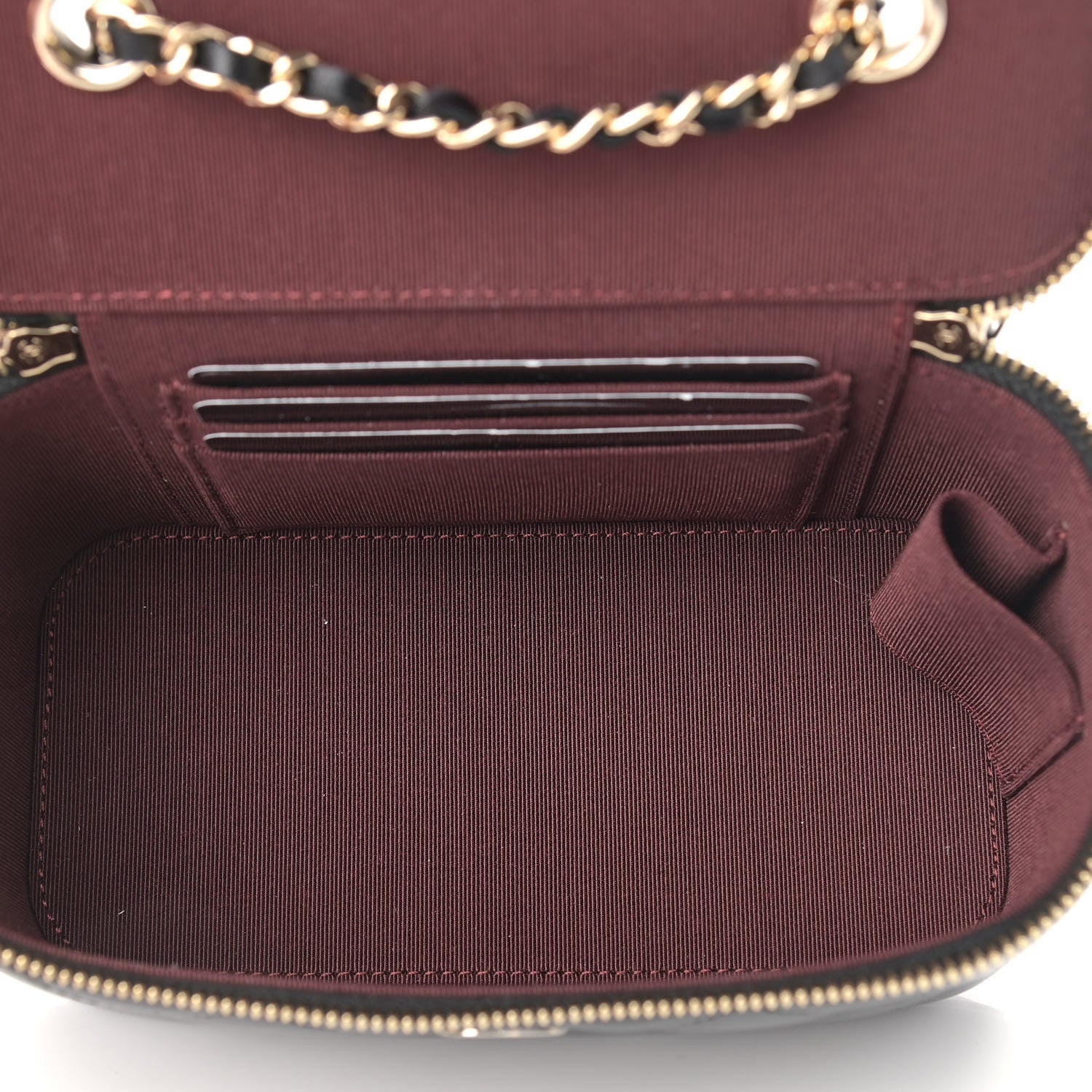 Chanel Lambskin Quilted Small Vanity Case With Chain Black 4 of 8