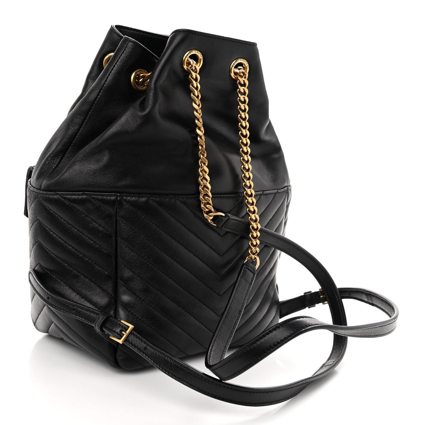 Lambskin Matelasse Monogram Joe Backpack Black