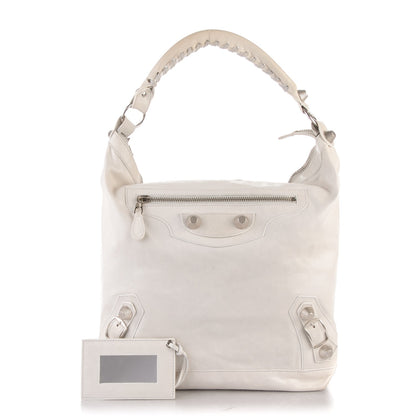Balenciaga Agneau Giant 21 Silver Hardware Day Hobo White 1 of 8
