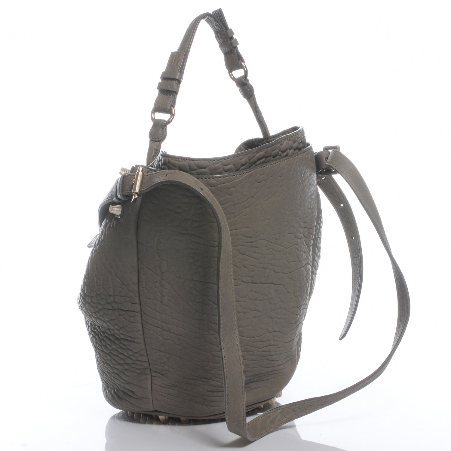 Alexander Wang Leather Diego Bucket Bag Granite 3 of 6