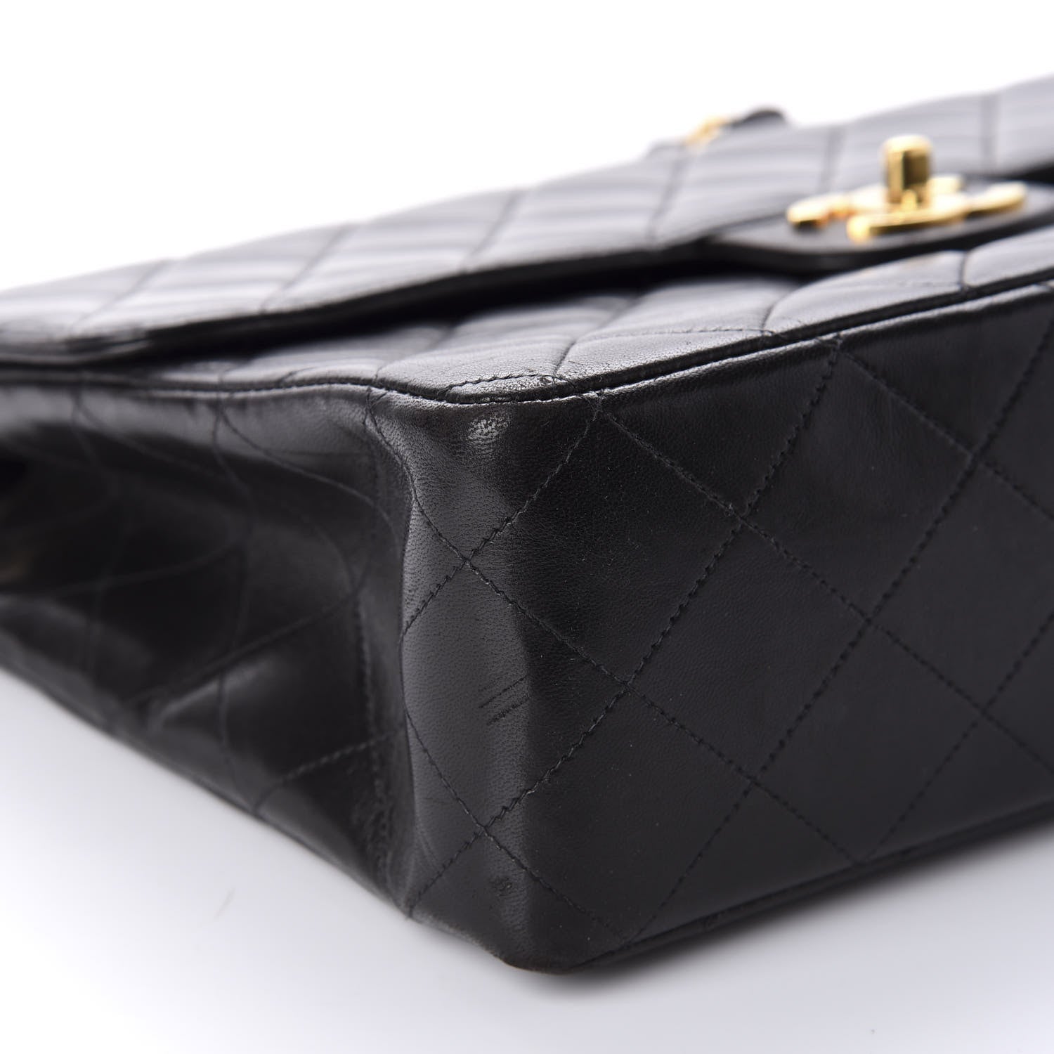 Chanel Lambskin Quilted XL Jumbo Single Flap Black 7 of 12