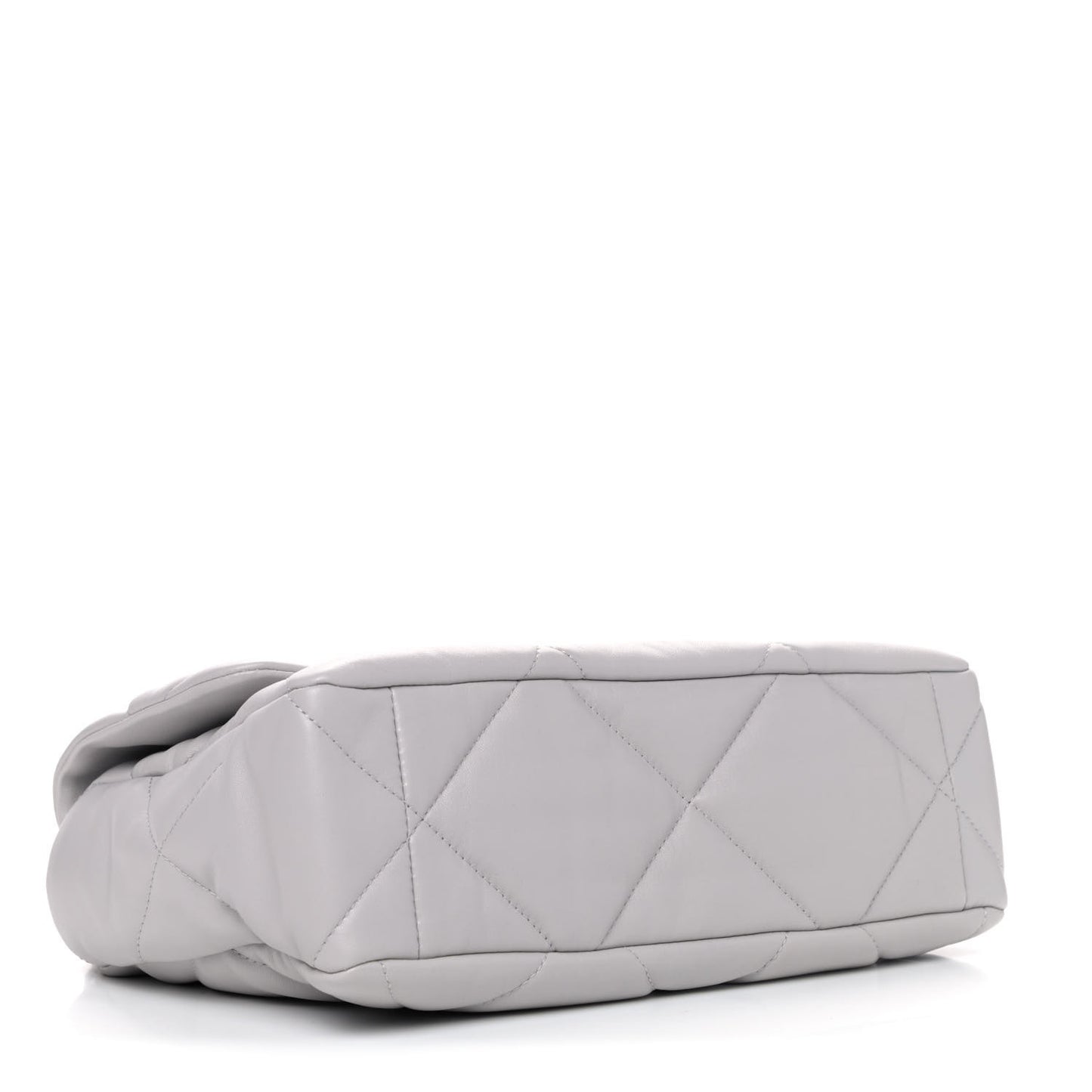 Lambskin Quilted Large Chanel 19 Flap Grey