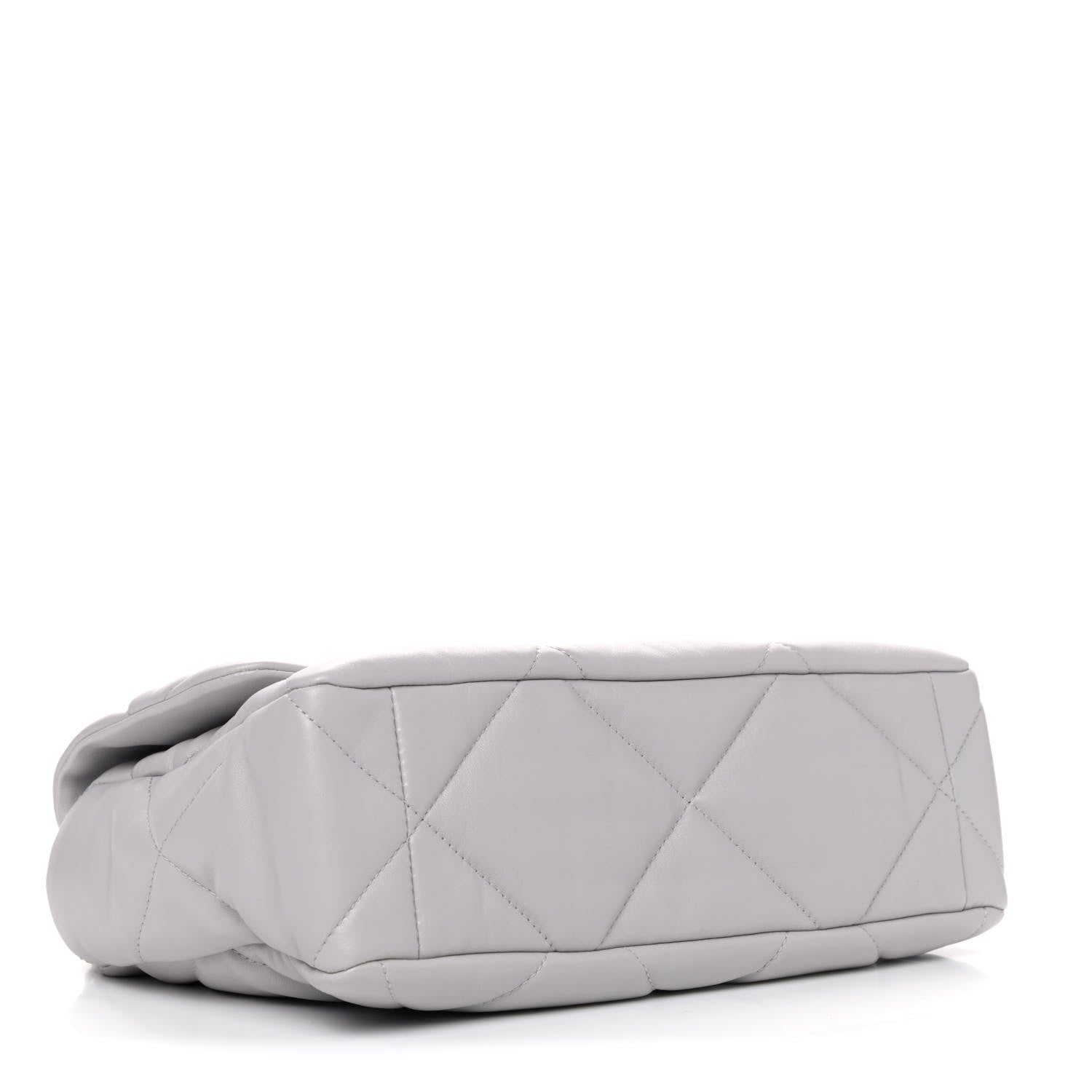 Chanel Lambskin Quilted Large Chanel 19 Flap Grey 3 of 4