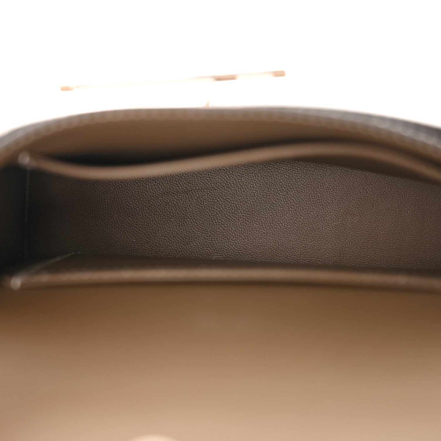 Hermes Tadelakt Mini Verrou Chaine Bag Etoupe 5 of 12