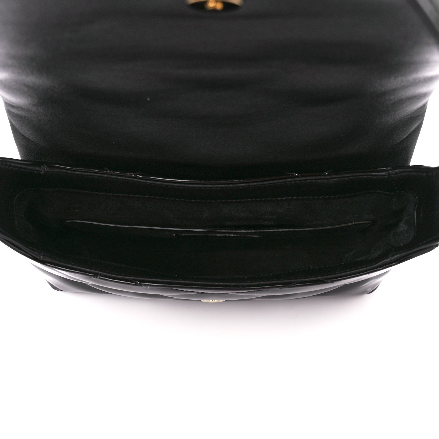 Saint Laurent Patent Quilted Le 57 Diamond Shoulder Bag Black 5 of 10