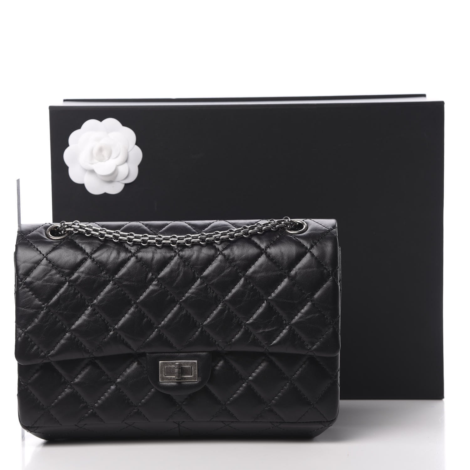Chanel Aged Calfskin Quilted 2.55 Reissue 226 Flap Black 12 of 12