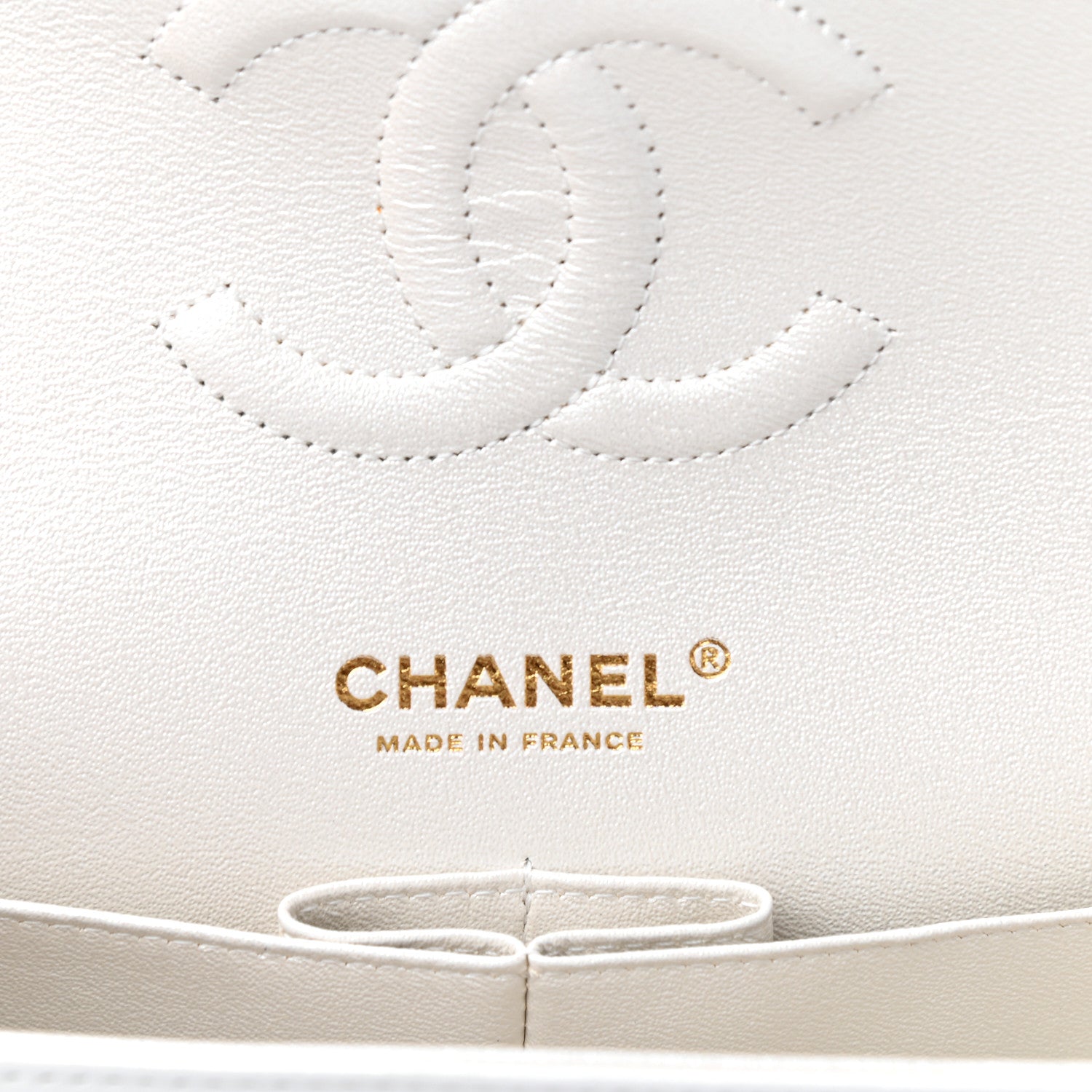 Chanel Iridescent Calfskin Quilted Medium Double Flap White 6 of 11