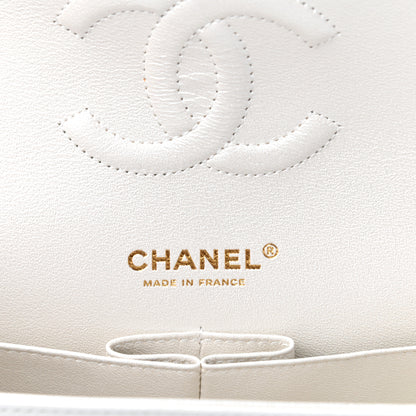 Chanel Iridescent Calfskin Quilted Medium Double Flap White 6 of 11