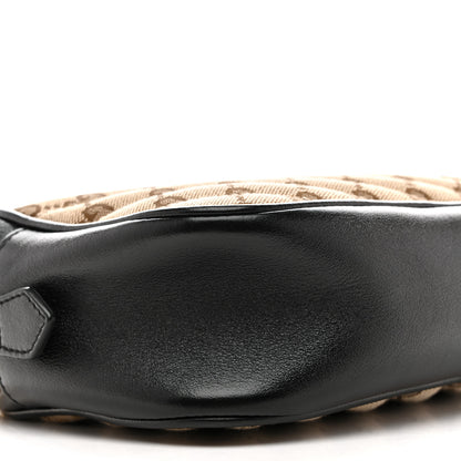 Gucci Monogram Matelasse Diagonal Small GG Marmont Chain Shoulder Bag Beige Black 9 of 13