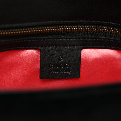 Gucci Velvet Matelasse Small GG Marmont Shoulder Bag Black 7 of 10