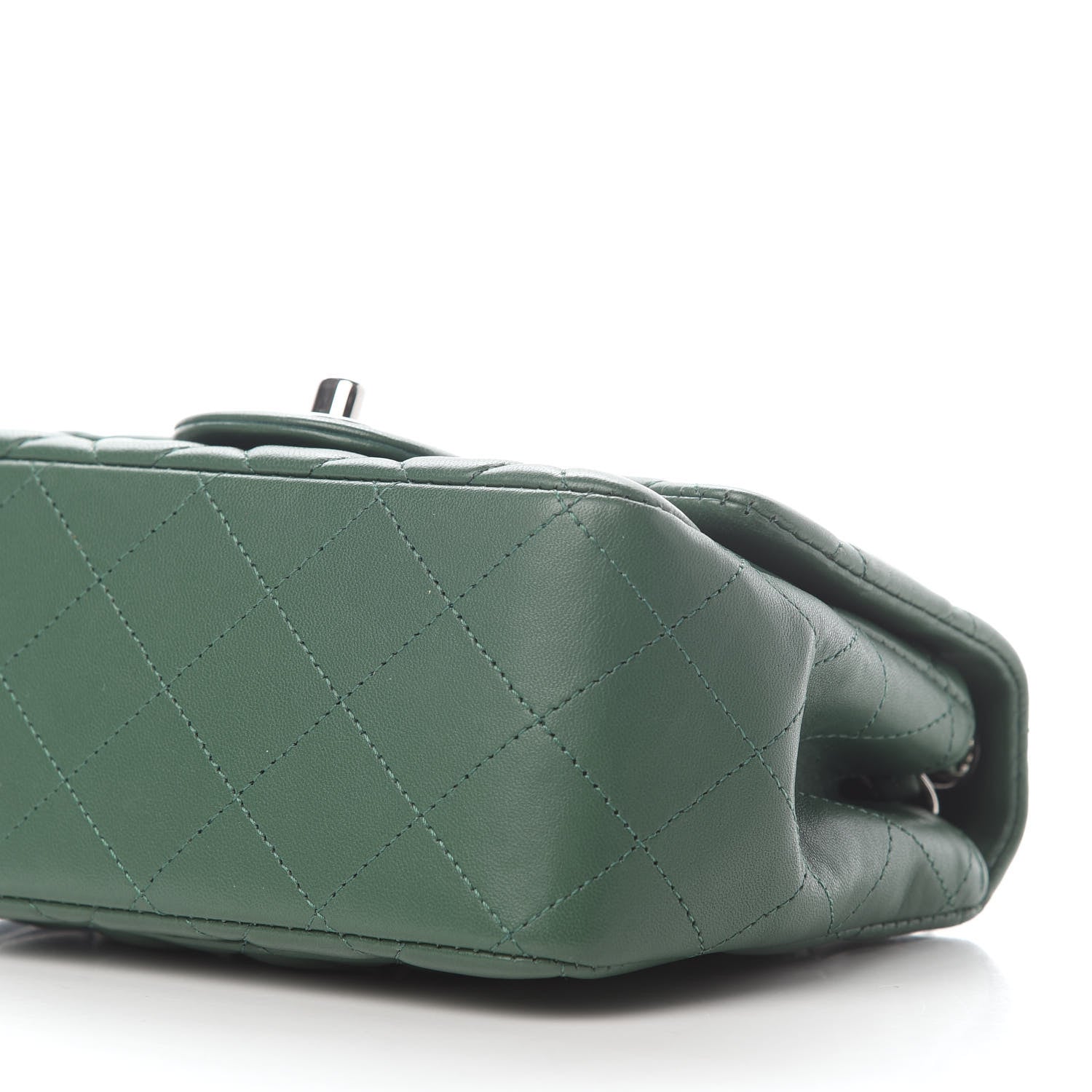 Chanel Lambskin Quilted Mini Square Flap Green 8 of 9