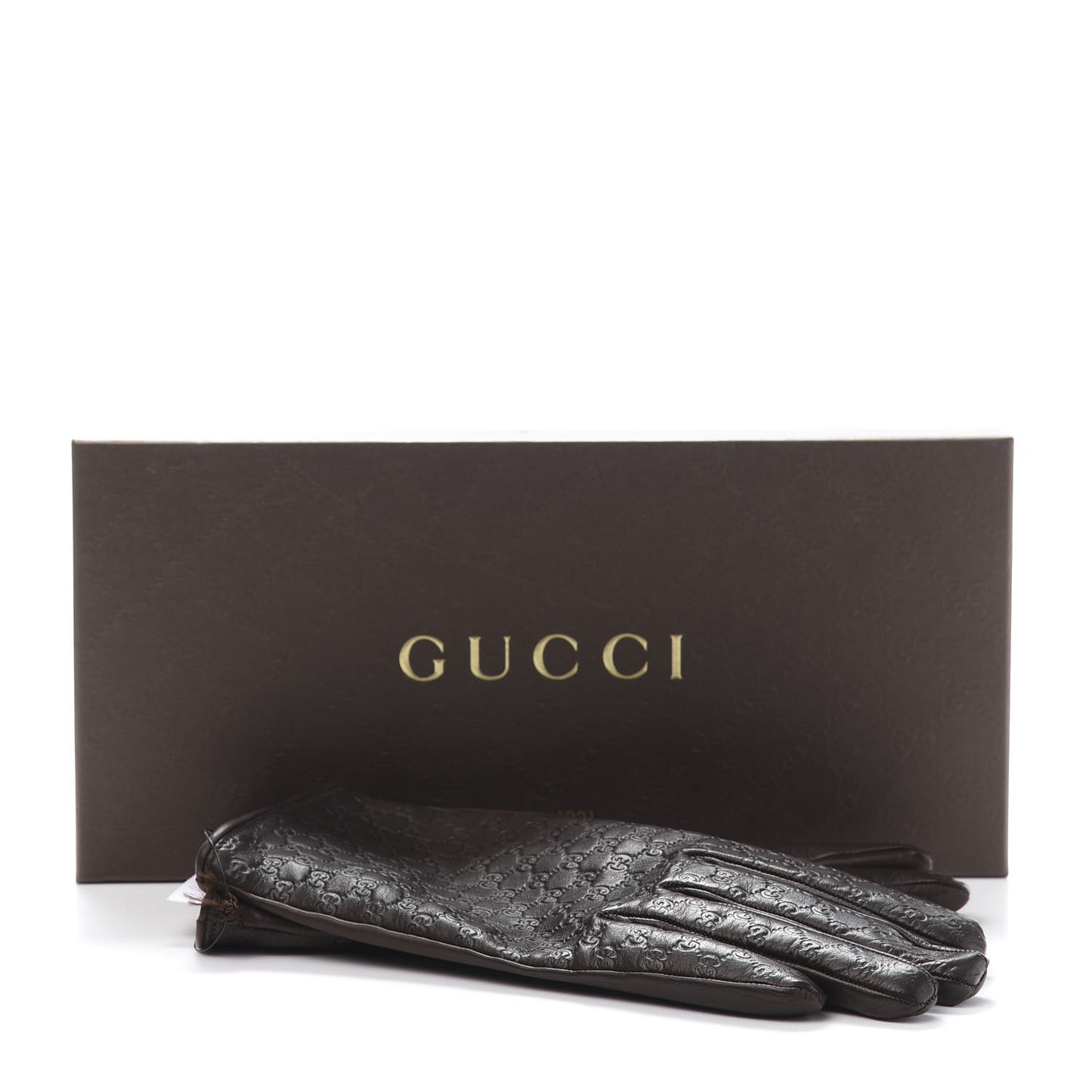 Guccissima Gloves 8.5 Brown