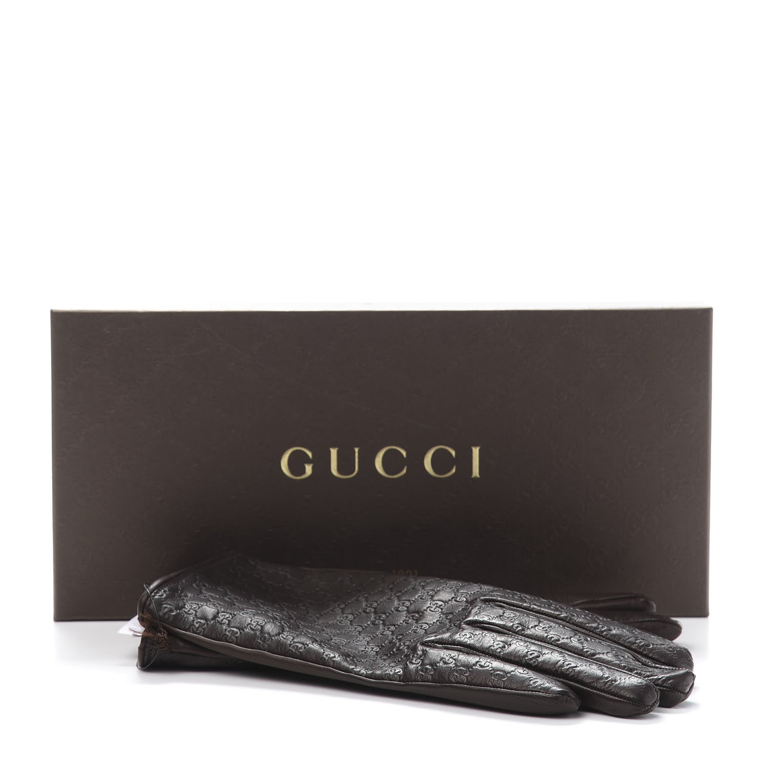 Gucci Guccissima Gloves 8.5 Brown 6 of 6