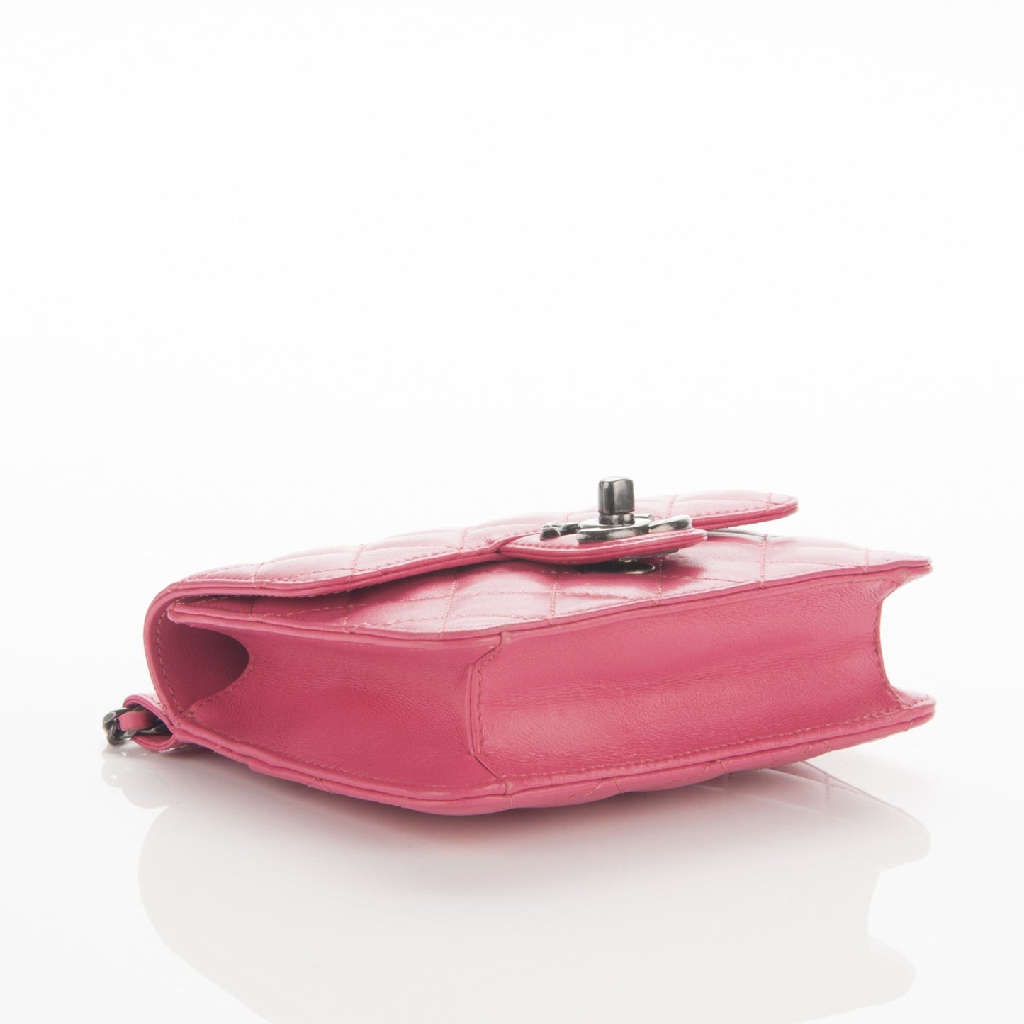 Lambskin Quilted Mini Crossing Times Flap Pink