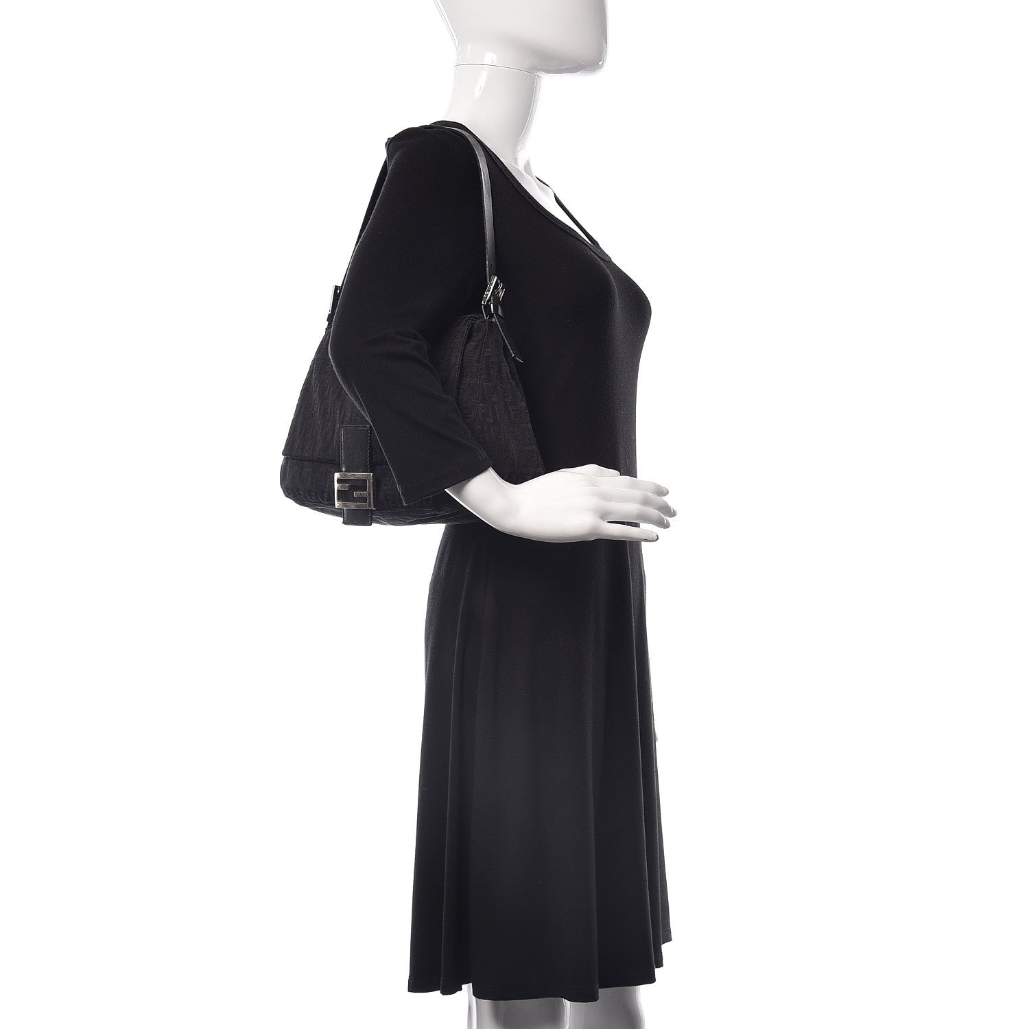 Fendi Zucchino Forever Mama Baguette Black 2 of 16