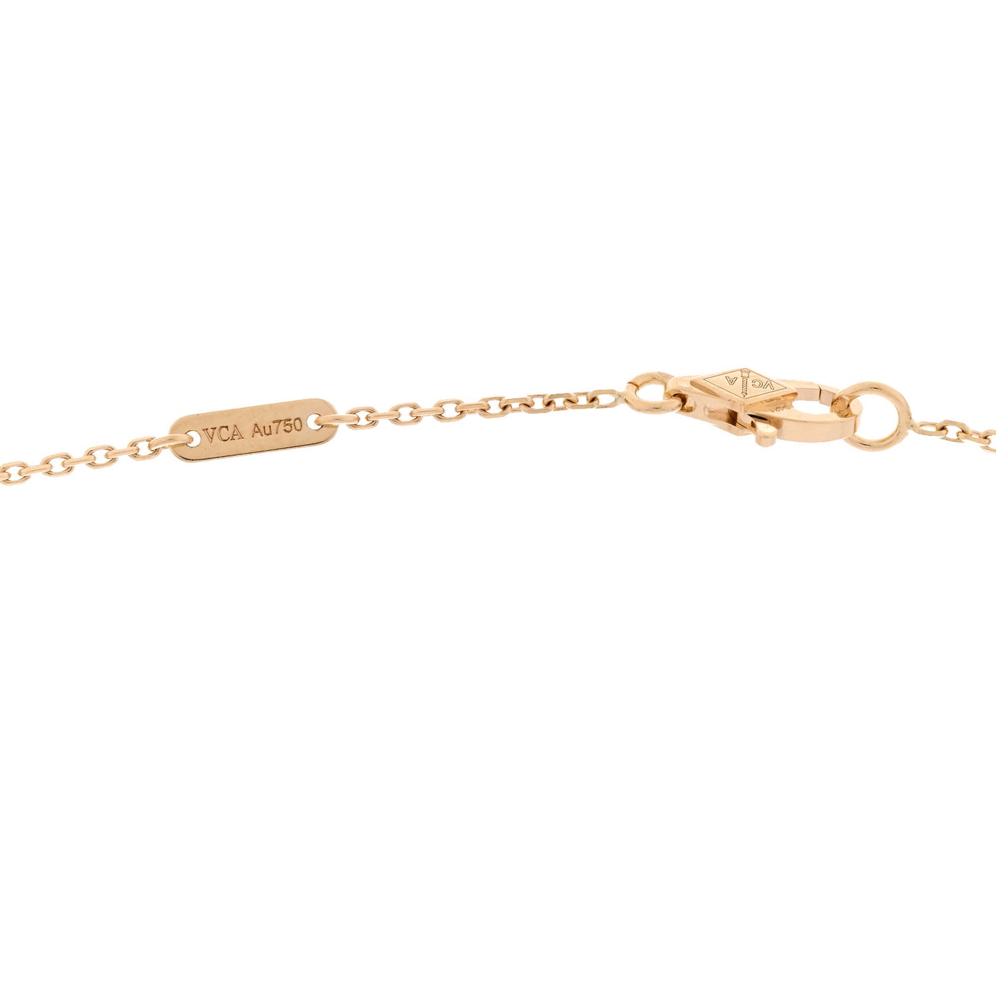 18K Yellow Gold Mother of Pearl Sweet Alhambra Butterfly Pendant Necklace