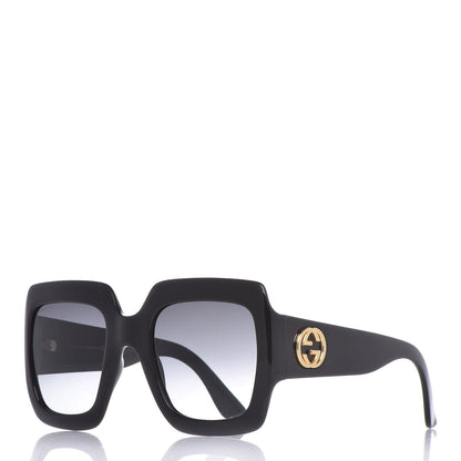 Gucci Acetate Square Frame Sunglasses GG0053S Black 1 of 7