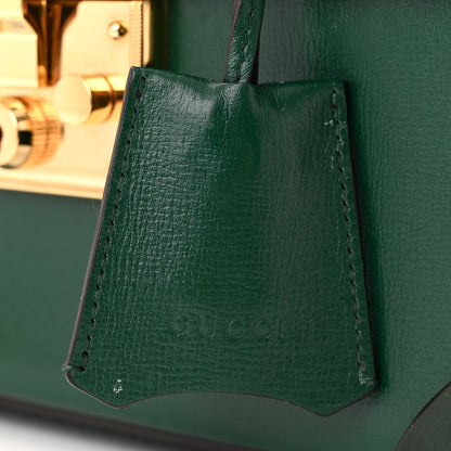 Gucci Azalea Calfskin Small Padlock Bamboo Shoulder Bag Vintage Green 14 of 14