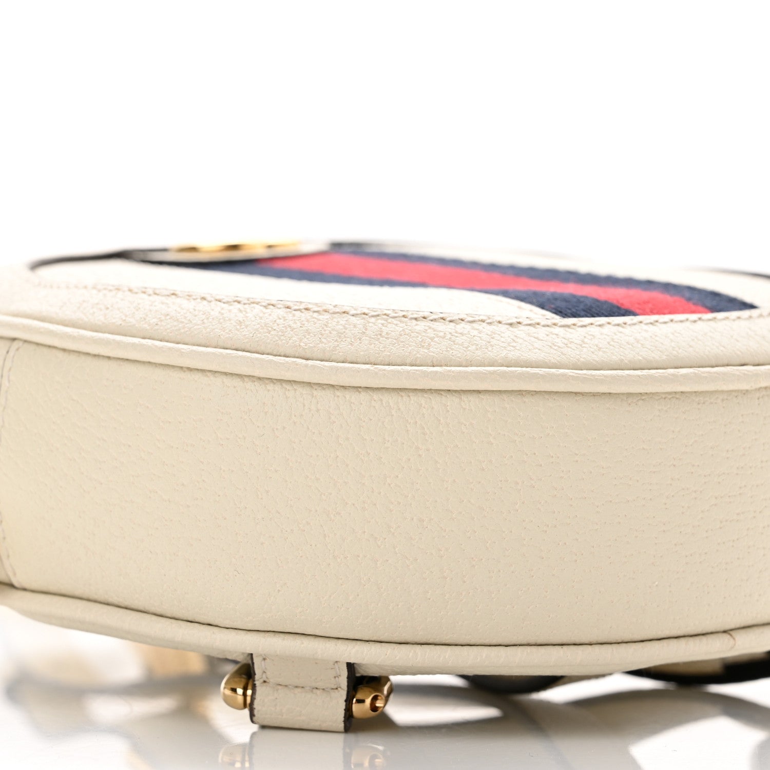Gucci Textured Calfskin Web Mini Ophidia Round Backpack Mystic White 9 of 11