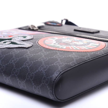 Gucci GG Supreme Monogram Night Courrier Flat Messenger Bag Black Multicolor 7 of 14