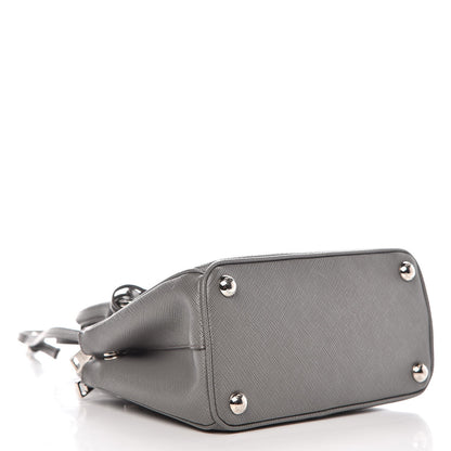 Prada Saffiano Micro Galleria Double Zip Tote Marmo 5 of 11