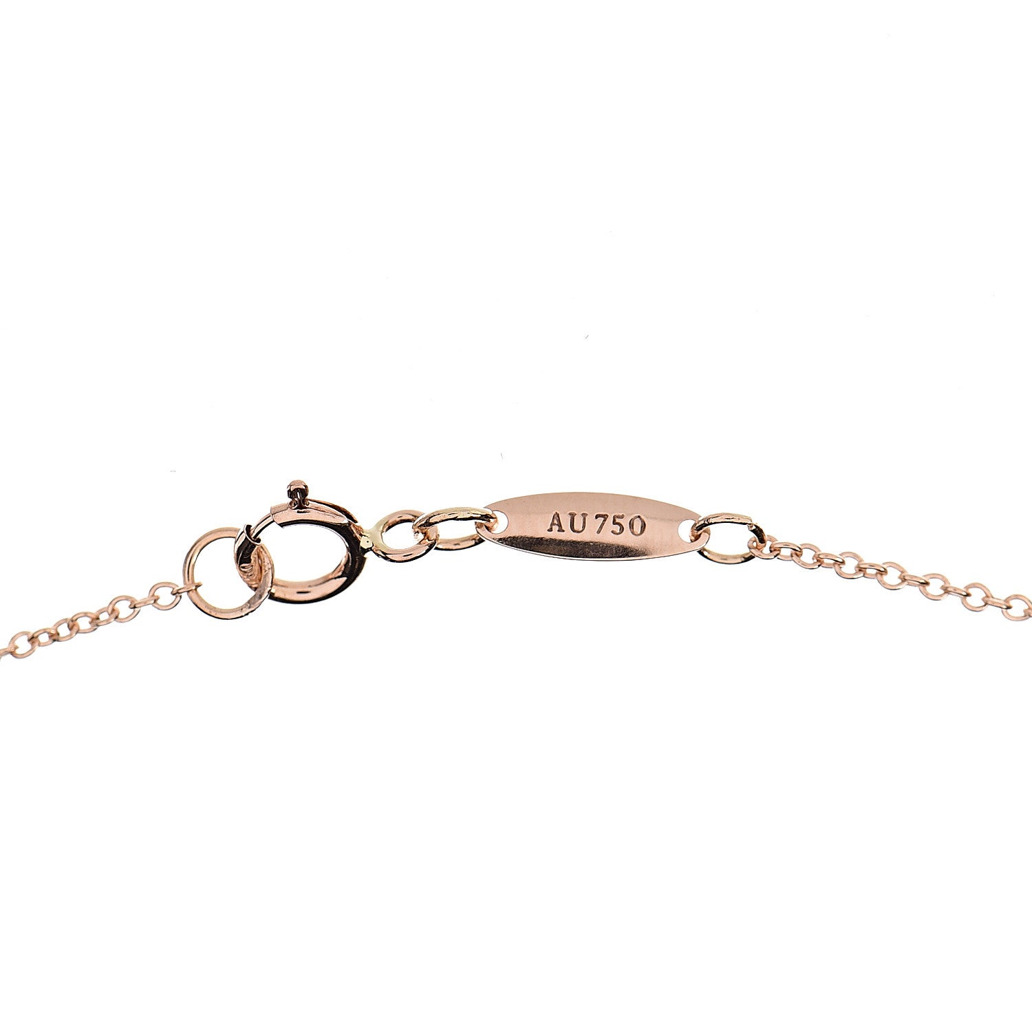 Tiffany 18K Rose Gold Diamond .07ct Elsa Peretti Diamonds by the Yard Pendant Necklace 5 of 6