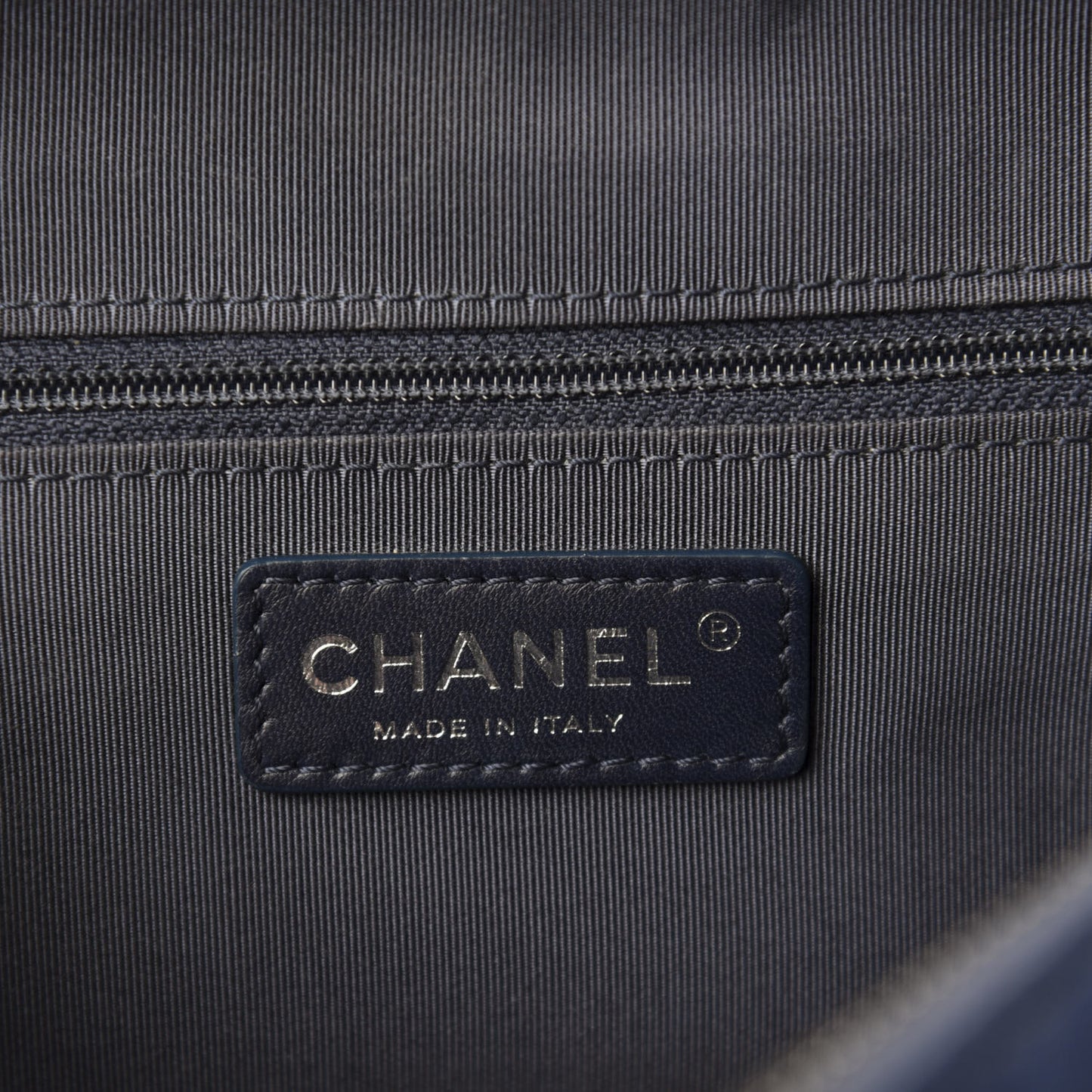 Aged Calfskin Quilted Jumbo Chain Detail Flap Blue