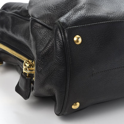 Prada Goatskin Shoulder Bag Black 5 of 9