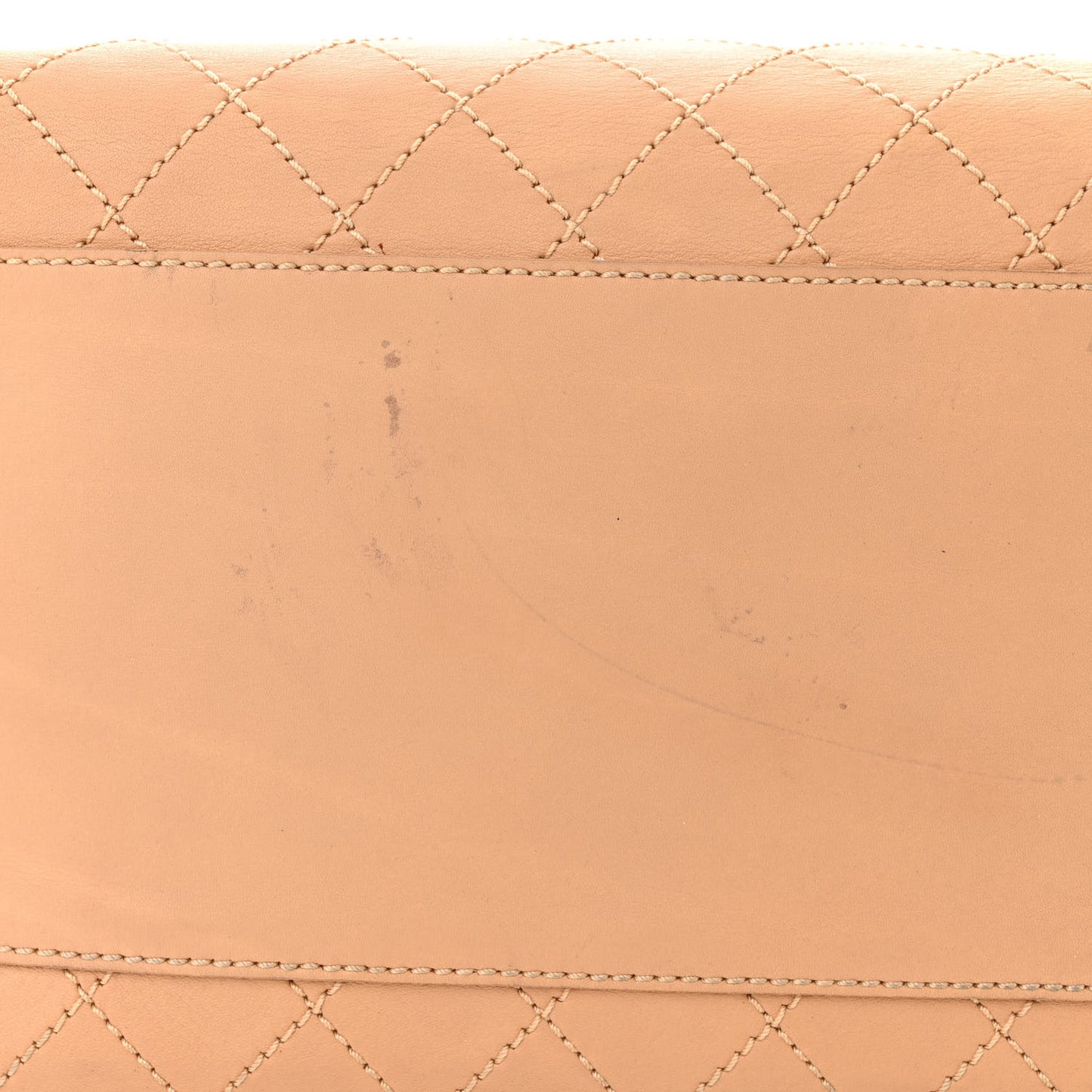Calfskin Stitched Large Shopping Tote Beige