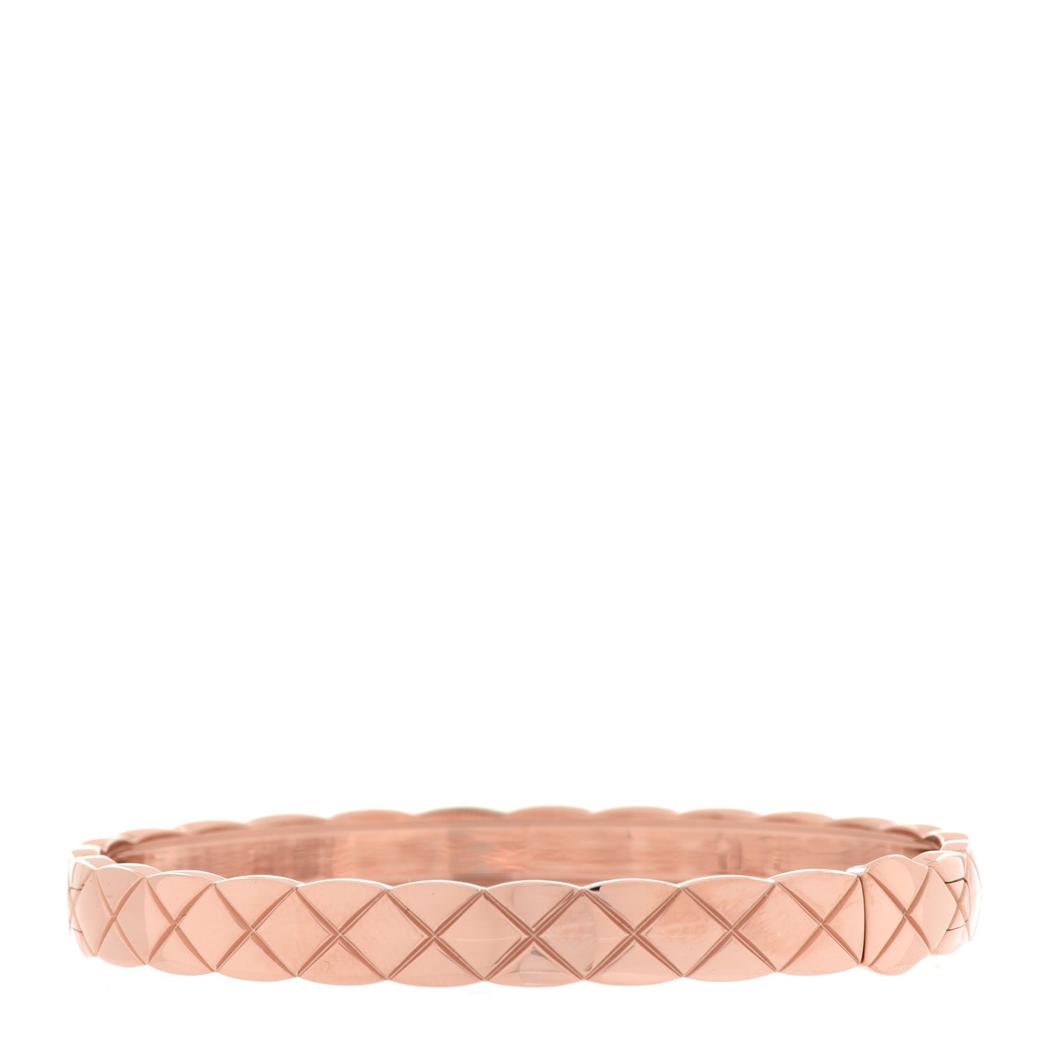 Chanel 18K Beige Gold Coco Crush Bangle Bracelet S 1 of 5