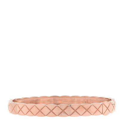 Chanel 18K Beige Gold Coco Crush Bangle Bracelet S 1 of 5