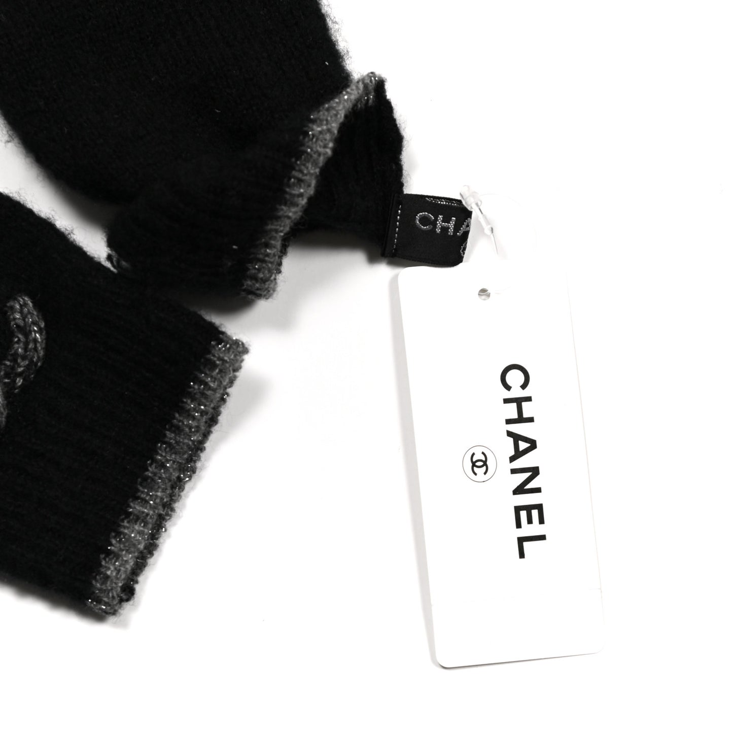 Cashmere Silk CC Gloves Black Grey