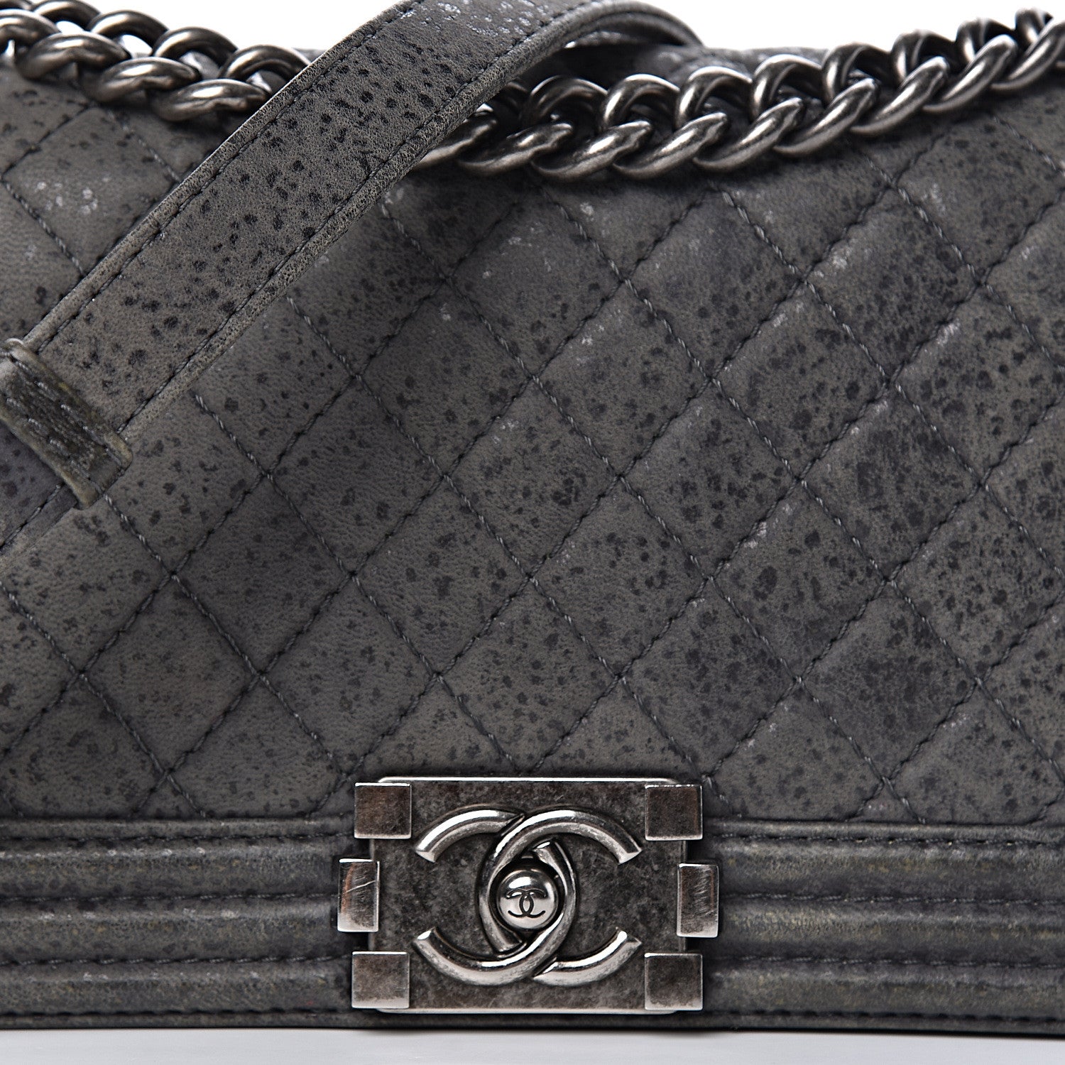 Chanel Iridescent Calfskin Quilted Medium Boy Flap Green 13 of 13