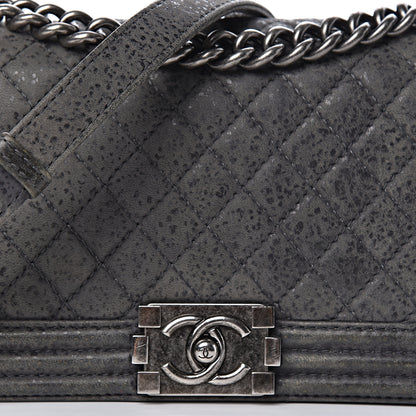 Chanel Iridescent Calfskin Quilted Medium Boy Flap Green 13 of 13