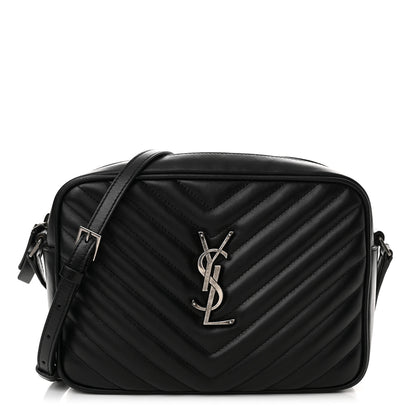 Saint Laurent Calfskin Matelasse Monogram Lou Camera Bag Black 1 of 16