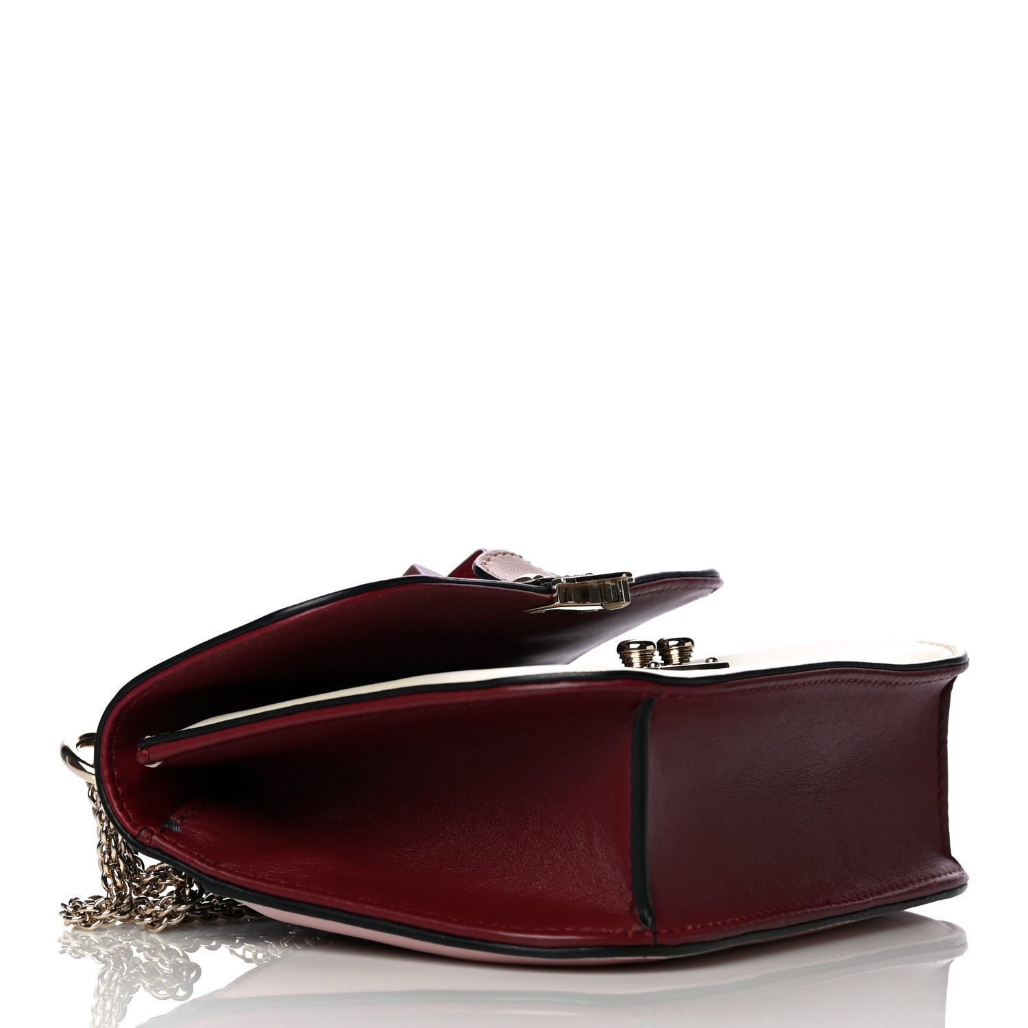 Valentino Garavani Vitello Small Glam Lock Rockstud Flap Light Ivory Water Rose Marine Rubin 5 of 13