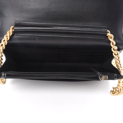 Chanel Caviar Quilted Boy Wallet On Chain WOC Black 5 of 12